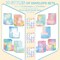 160 Pieces Watercolor Stationary Paper Set for Girl - 50 Lined Stationery Writing Papers 50 Matching Envelopes 60 Round Sticker Seals, 10 Cute Unique Design (Watercolor, 5.5 x 8.25 Inch)